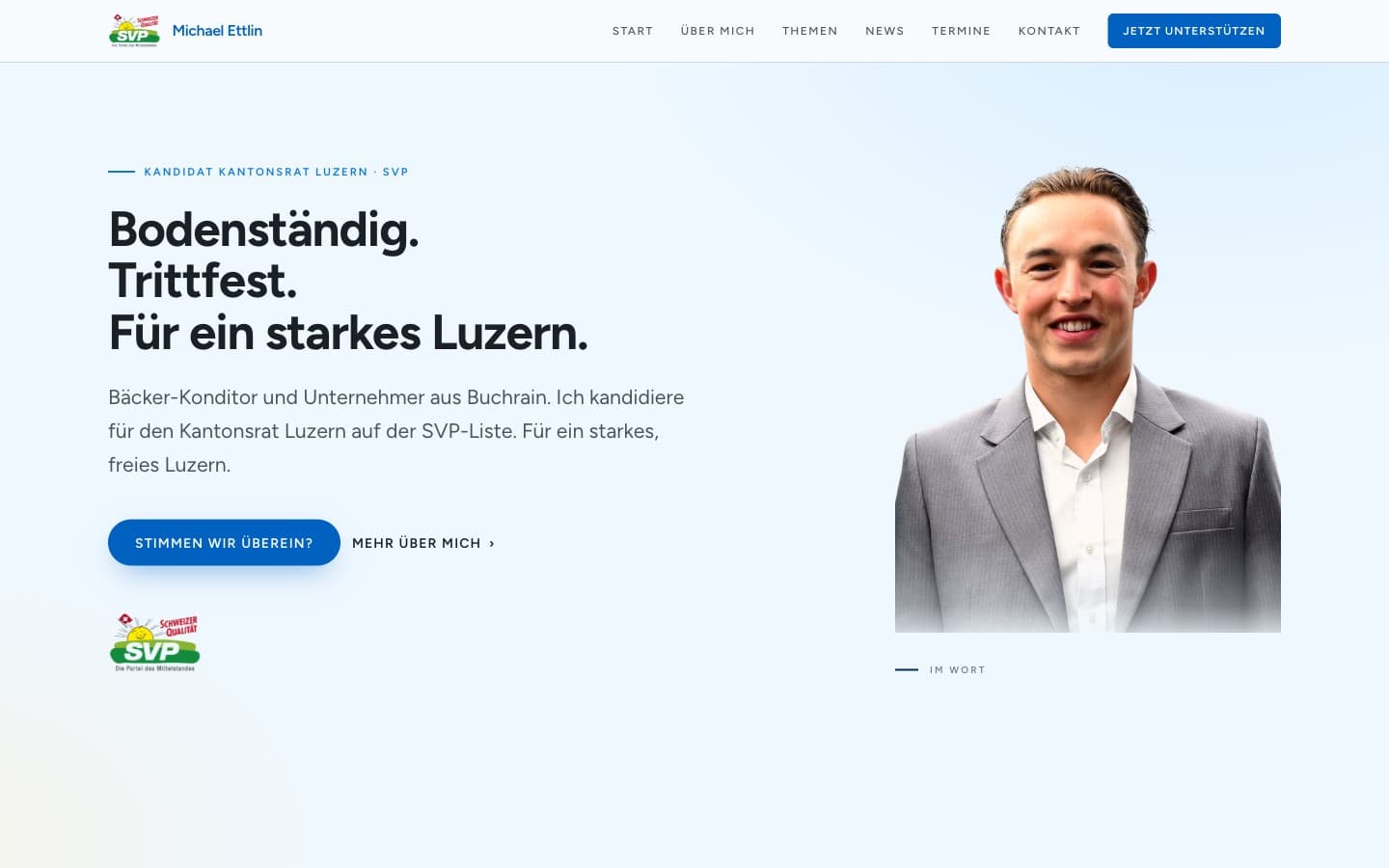 Michael Ettlin, Kantonsrat-Kampagne SVP Luzern