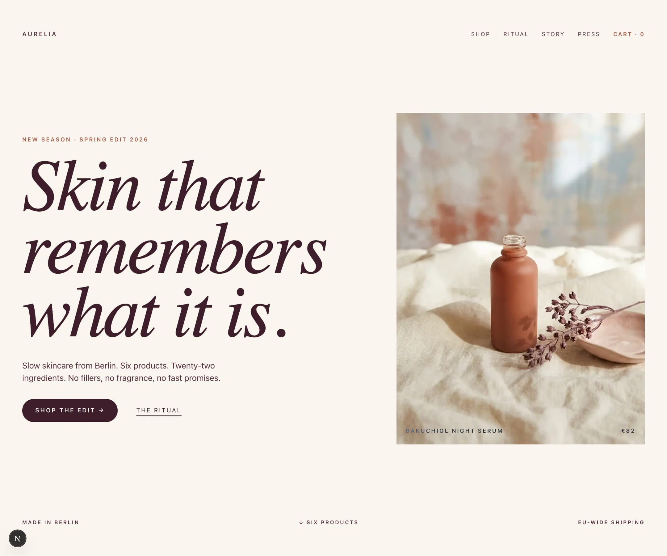 AURELIA, Slow Beauty